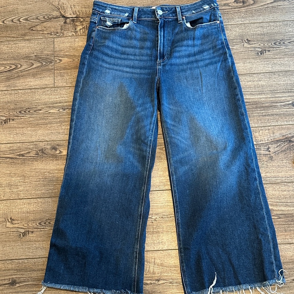 PAIGE Anessa Wide Leg Jeans in Emotion Distressed 31